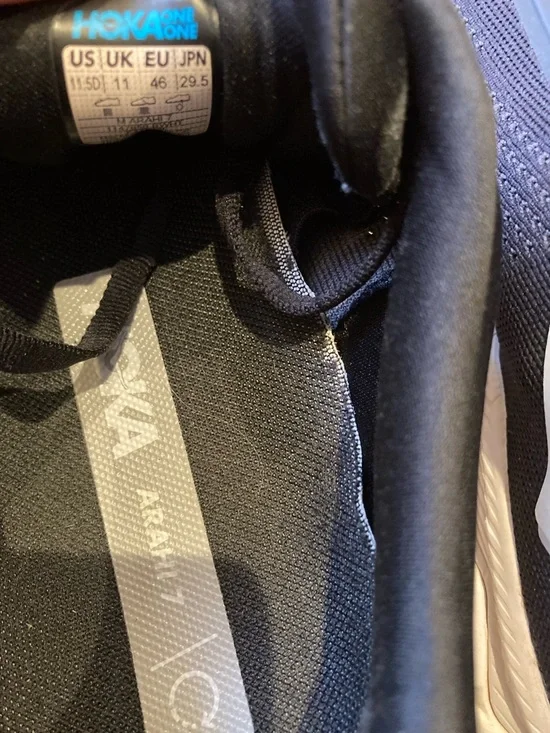 Men’s Hoka One One HOKA Arahi 7 Black White Size 11.5D - Picture 8 of 10